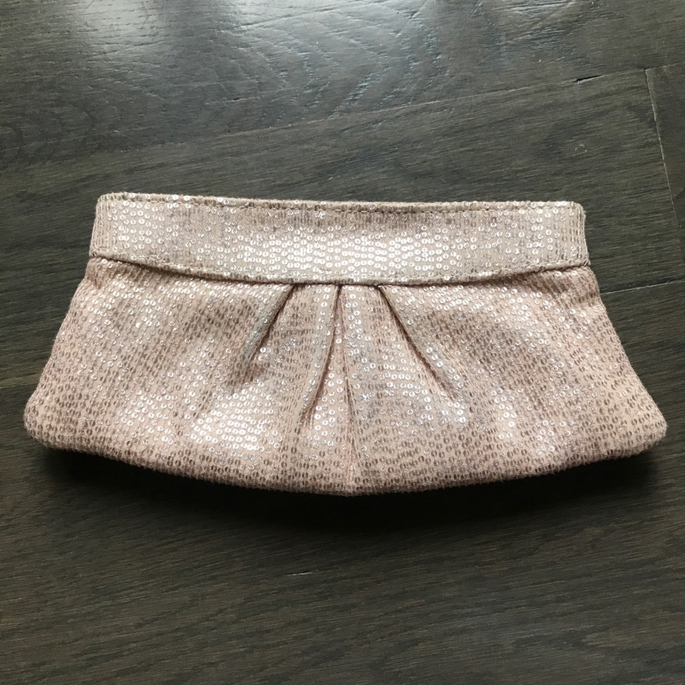 Sequin Blush Pink Lauren Merkin clutch - Picture 4 of 5